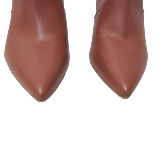 Nine West | NTune Cognac Brown Stiletto Heel Pointed Toe Ankle Booties - Picture 9 of 12